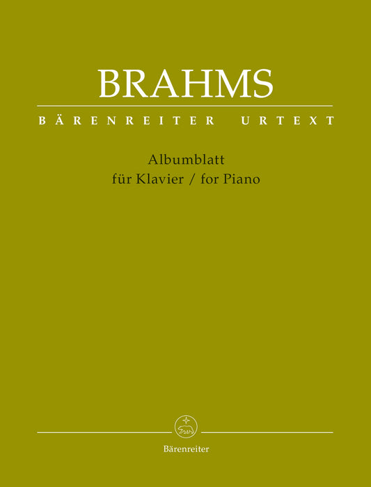 Brahms Albumblatt Pno Solo BA