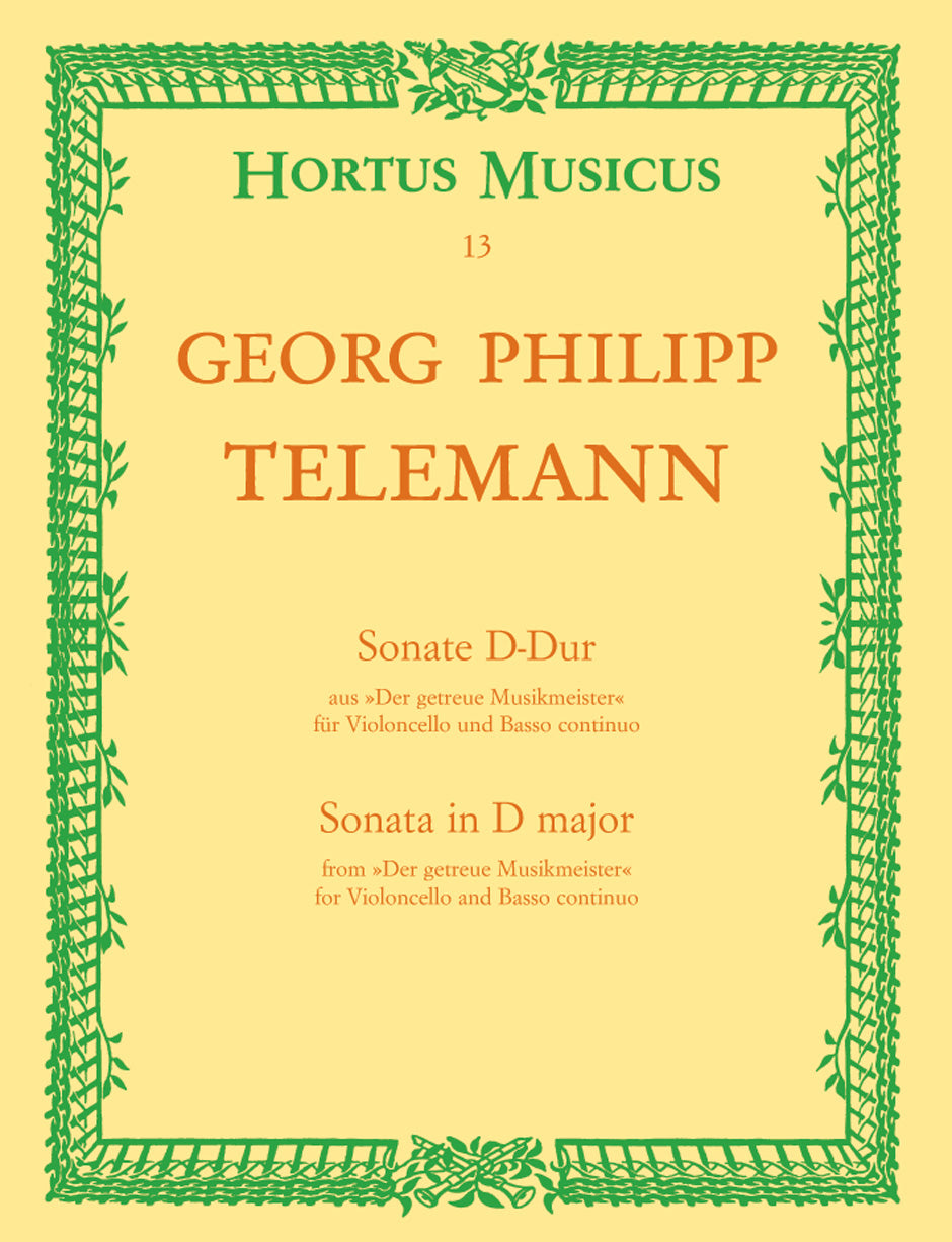 Telemann Cello Sonata in D HM13