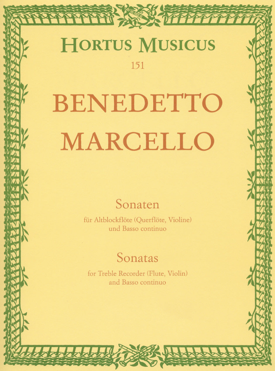 Marcello Sonatas for Treble Rec Vol1 HM