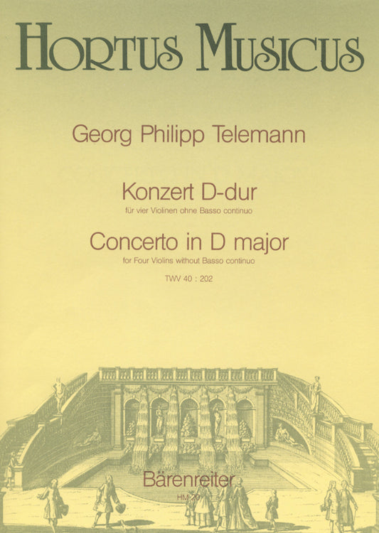 Telemann Concerto for 4 Vlns D maj TWV4