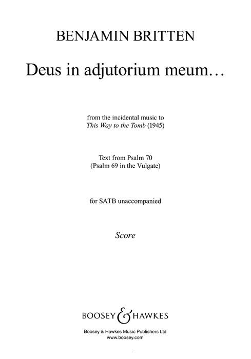 Britten Deus in Adjutorium Meum SATB BH