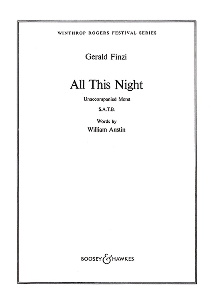 Finzi All This Night SATB BHP