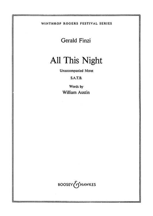 Finzi All This Night SATB BHP