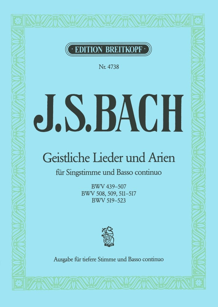 Bach Geistliche Lieder Und Arien Low Vo