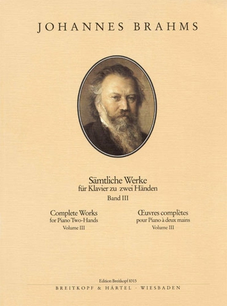 Brahms Comp Pno Wks Vol3 EB