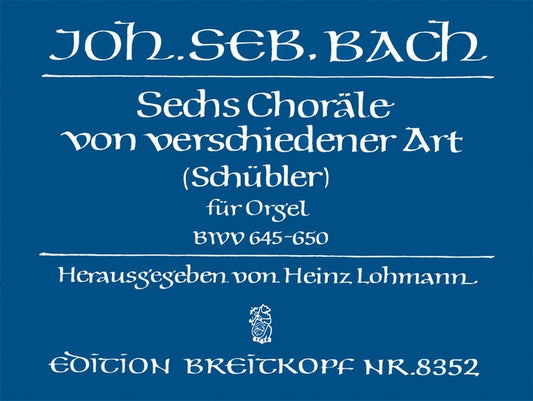 Bach 6 Schubler Chorale BWV645-650 ORG