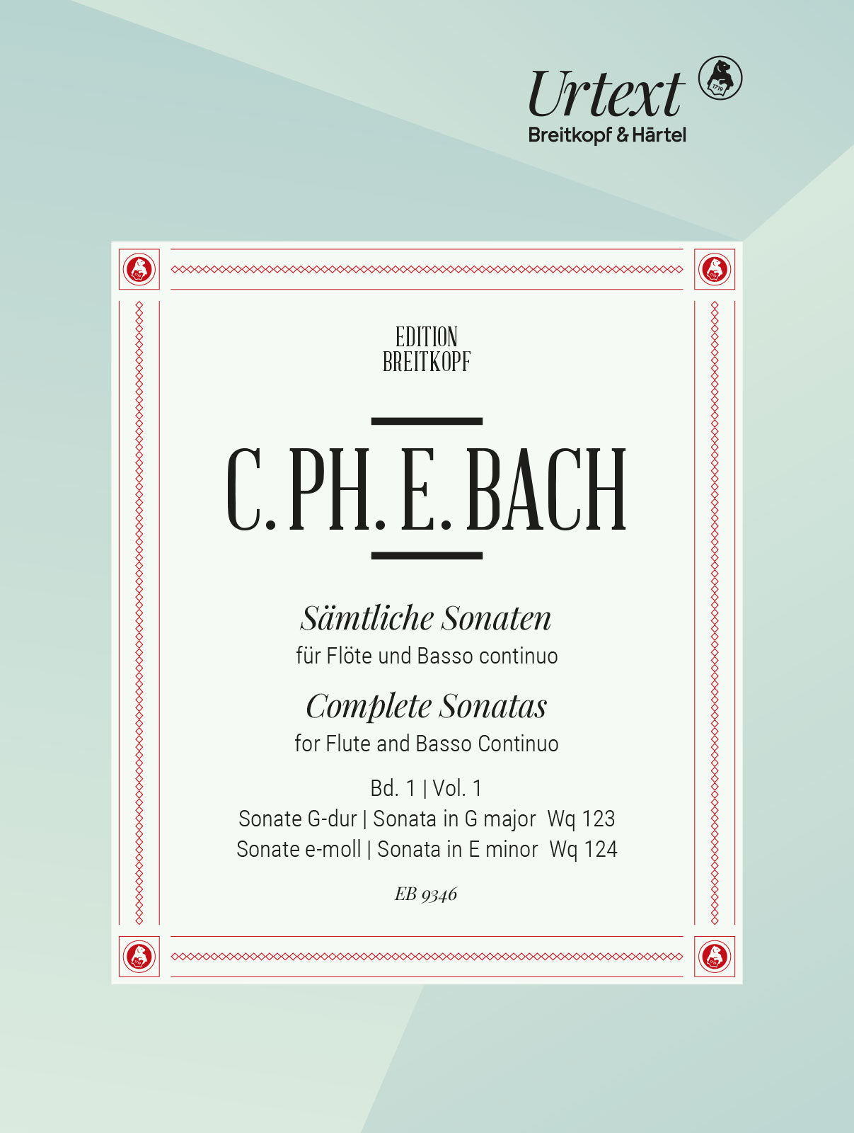Bach CPE Flute Sonatas Vol1 EB9346
