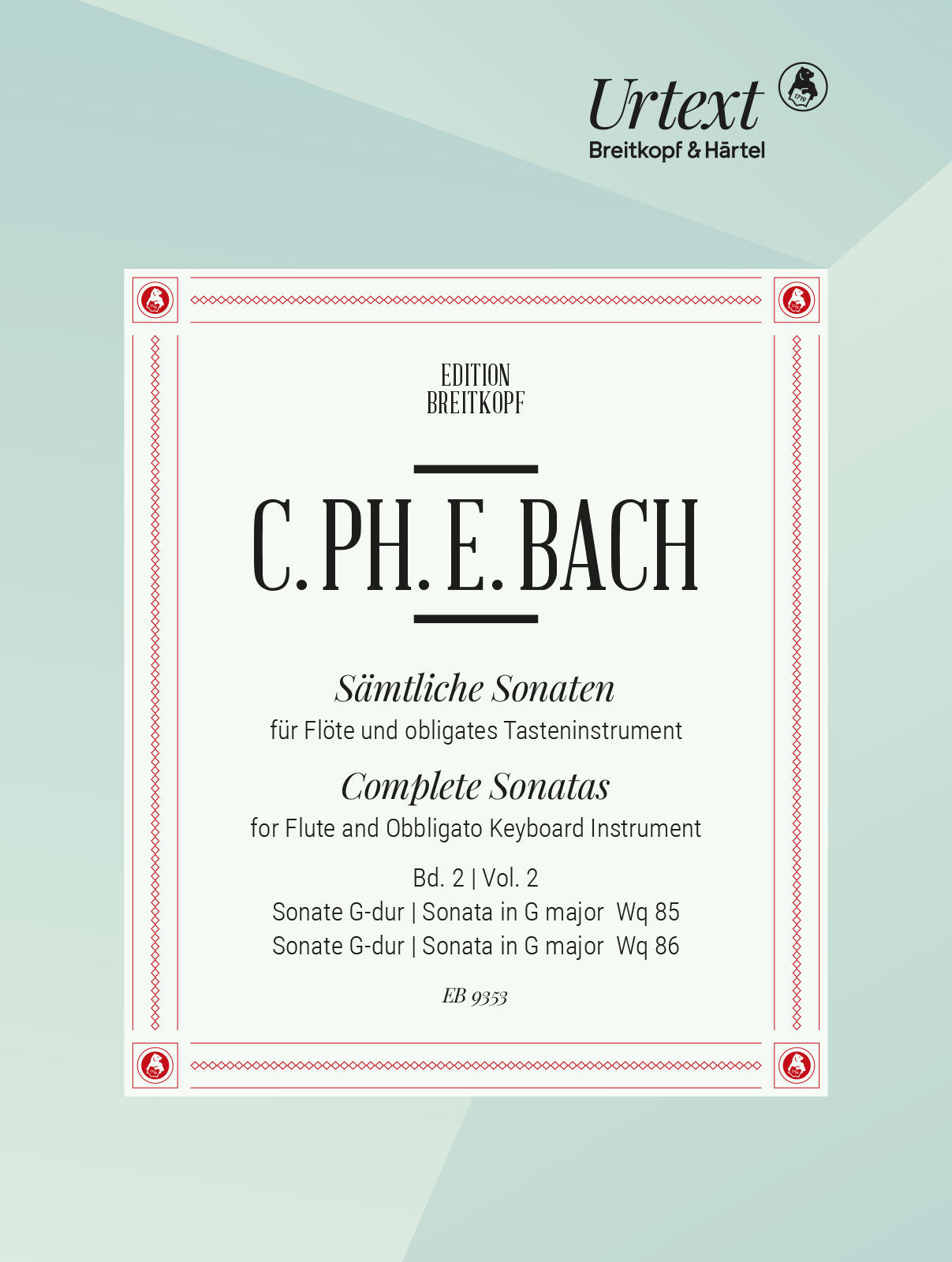 Bach CPE Flute Sonatas Vol2 EB9353
