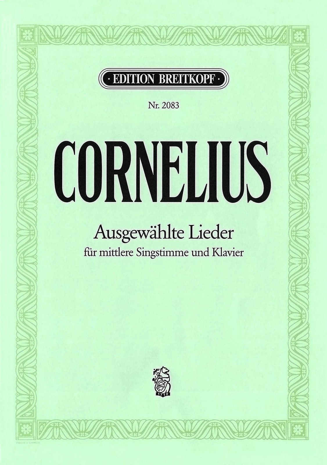 Cornelius Selected Songs Ger/Eng EB2083