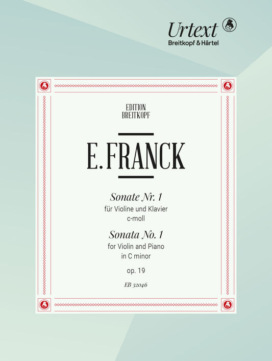 Franck E Sonata no 1 in Cmin Vln and Pn