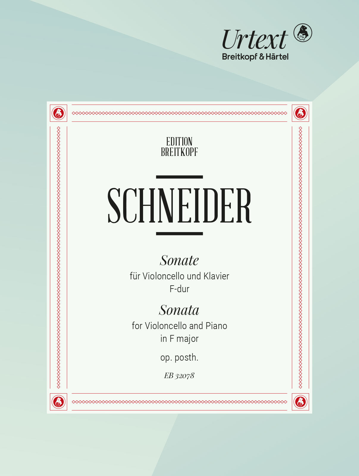 Schneider Sonata F Maj Cello+Pno EB