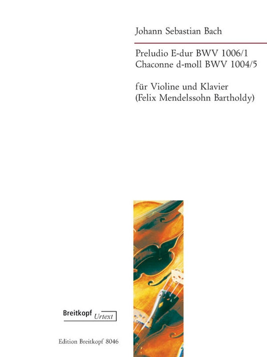 Bach Prelude Emaj/Chaconne Vln EB