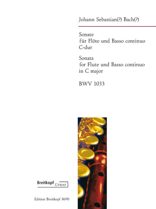 Bach Sonata Flt&Basso Cmaj BWV1033 EB