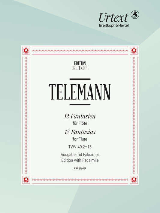 Telemann 12 Fantasias Flute EB TWV 40:2