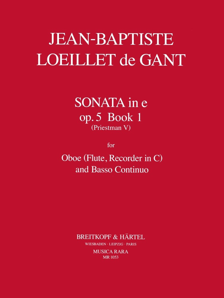 Loeillet de Gant Sonata in E ob/basso o