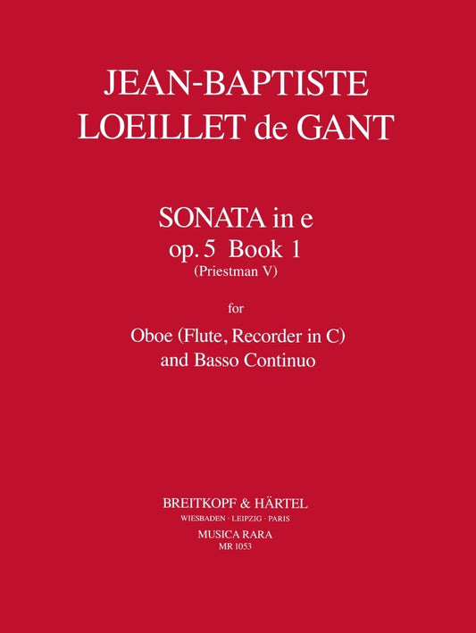 Loeillet de Gant Sonata in E ob/basso o