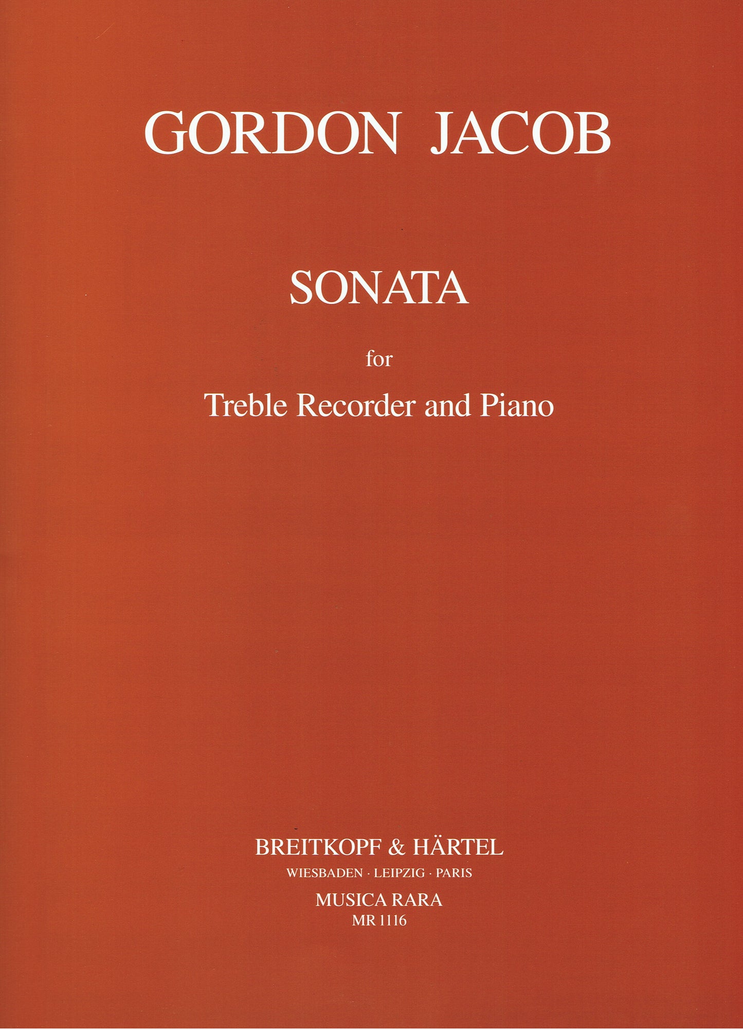 Jacob Sonata Treb Recorder MR