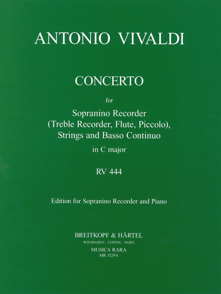 Vivaldi Concerto Cmaj RV444 Rec/Pno MR