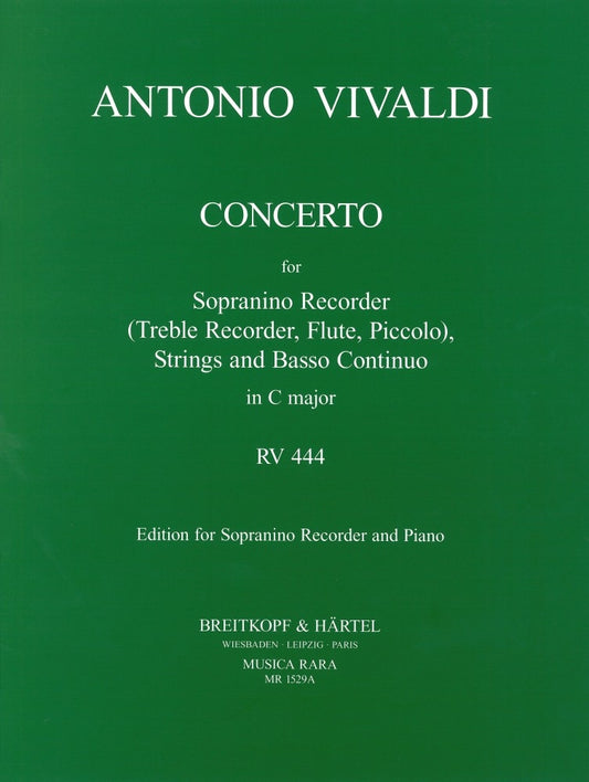 Vivaldi Concerto Cmaj RV444 Rec/Pno MR