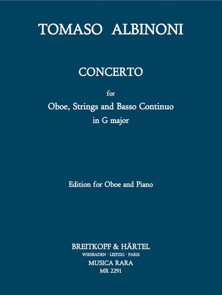 Albinoni Concerto Gmaj Obeo/Pno MR