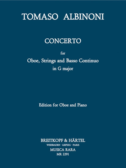 Albinoni Concerto Gmaj Obeo/Pno MR