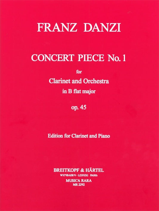 Danzi Concert Pce No1 Bb maj Op45 Clt&P