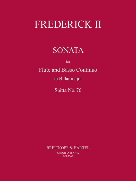 Frederick II Sonata Flt+BC Bflat ma Spi