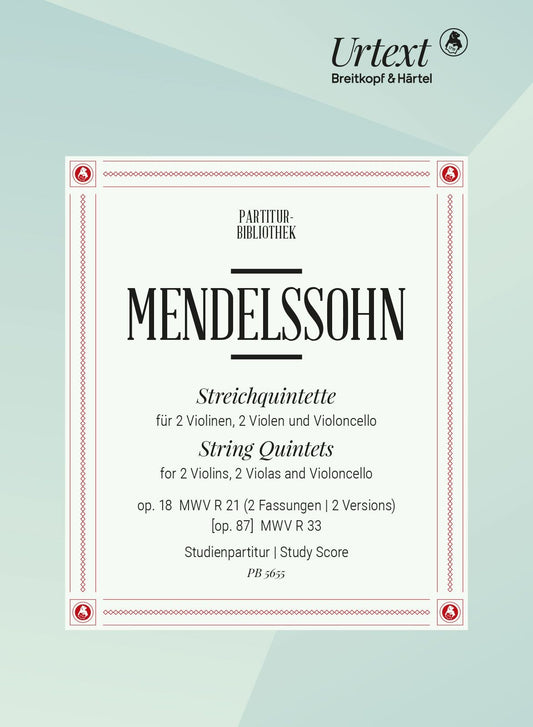 Mendelssohn String Quintets Study Sc PB