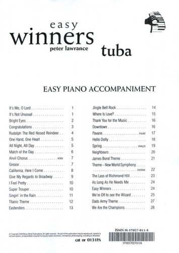 Easy Winners Pno Accomp Tuba BW