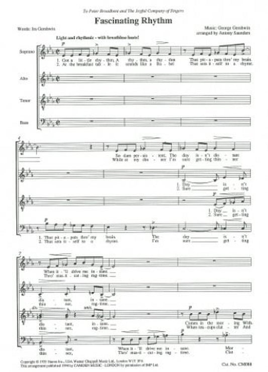 Gershwin Fascinating Rhythm SATB CM