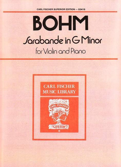 Bohm Sarabande g min Vln CF