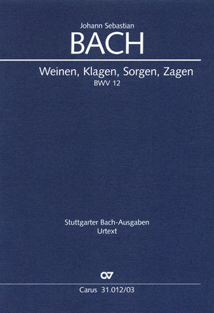 Bach Weinen Klagen Sorgen Zagen V/S CV