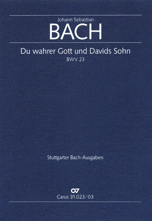 Bach Du Wahrer Gott Und Davids Sohn V/S