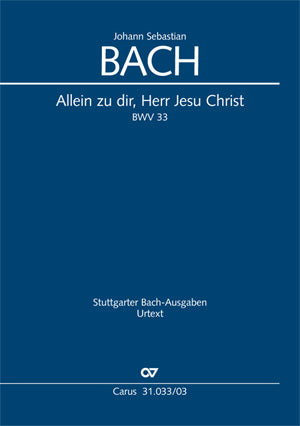 Bach Allein Zu Dir Herr Jesu Christ V/S