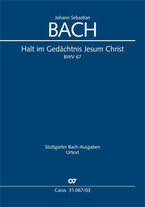 Bach Halt Im Gedachtnis Jesum Christ V