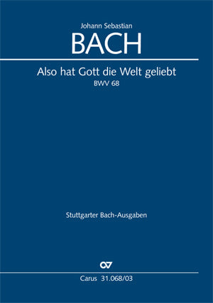 Bach Also Hat Gott Die Welt Geliebt V/S