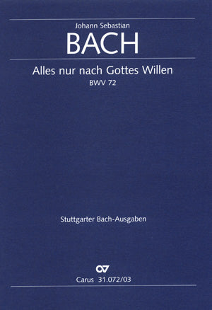 Bach Alles Nur Nach Gottes Willen V/S C