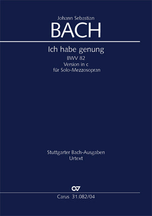 Bach Ich Habe Genung Solo MezSop V/S CV