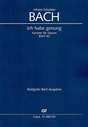 Bach Ich Habe Genung BWV82 V/S CV