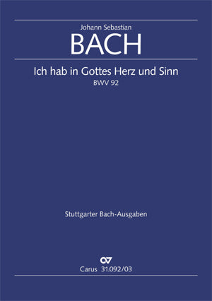 Bach Ich Hab In Gottes Herz Und Sinn V