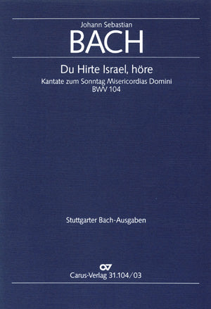 Bach Du Hirte Israel Hore V/S CV