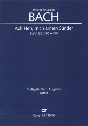 Bach Ach Herr Mich Armen Sunder V/S CV