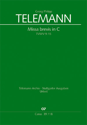 Telemann Missa Brevis in C SATB+2Vln+Or