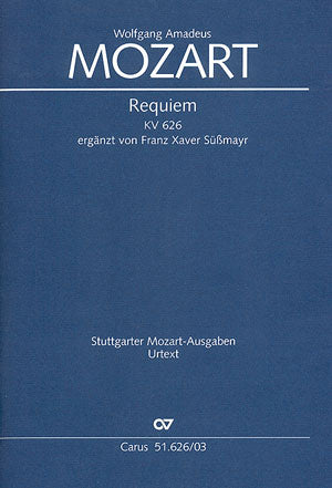 Mozart Requiem K626 SATB CV