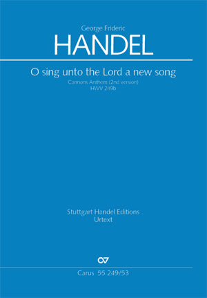 Handel O sing unto the Lord V/S HWV249b