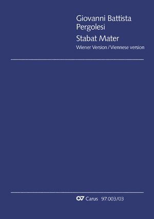 Pergolesi Stabat Mater SATB V/S Carus