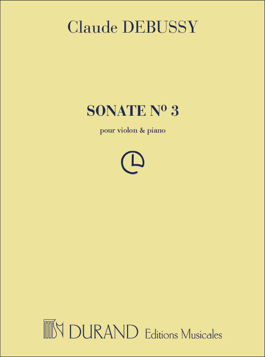 Debussy Sonate Vln No3 in g min DUR
