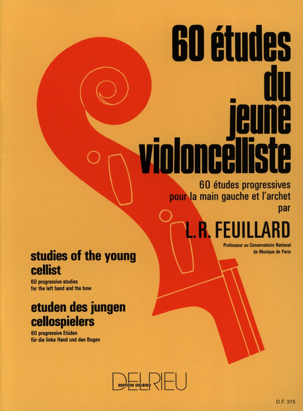 Feuillard 60 Etudes Cello Delrieu Yello