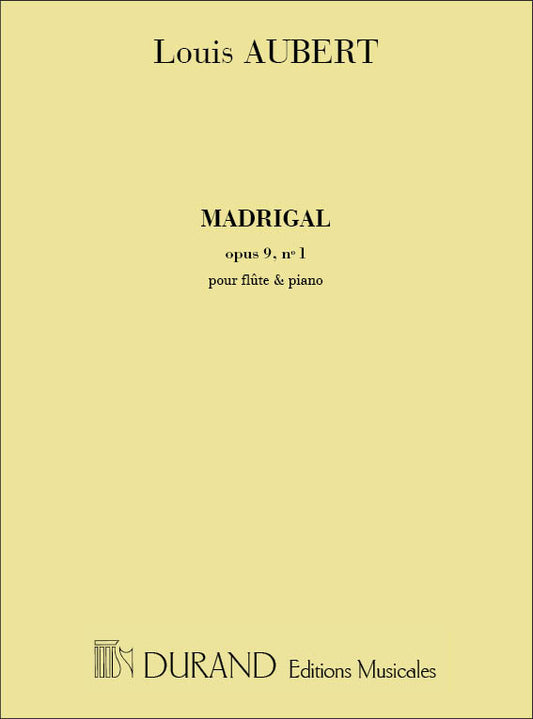 Aubert Madrigal Flt Op9/1 DUR