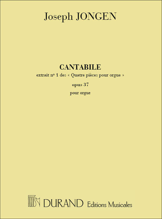 Jongen Cantabile opus 37 Organ DUR